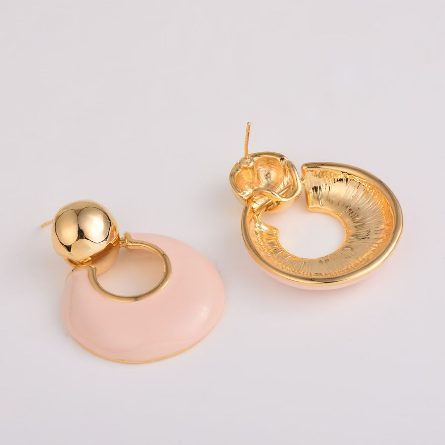 Pink Round Earring - Reenisaa