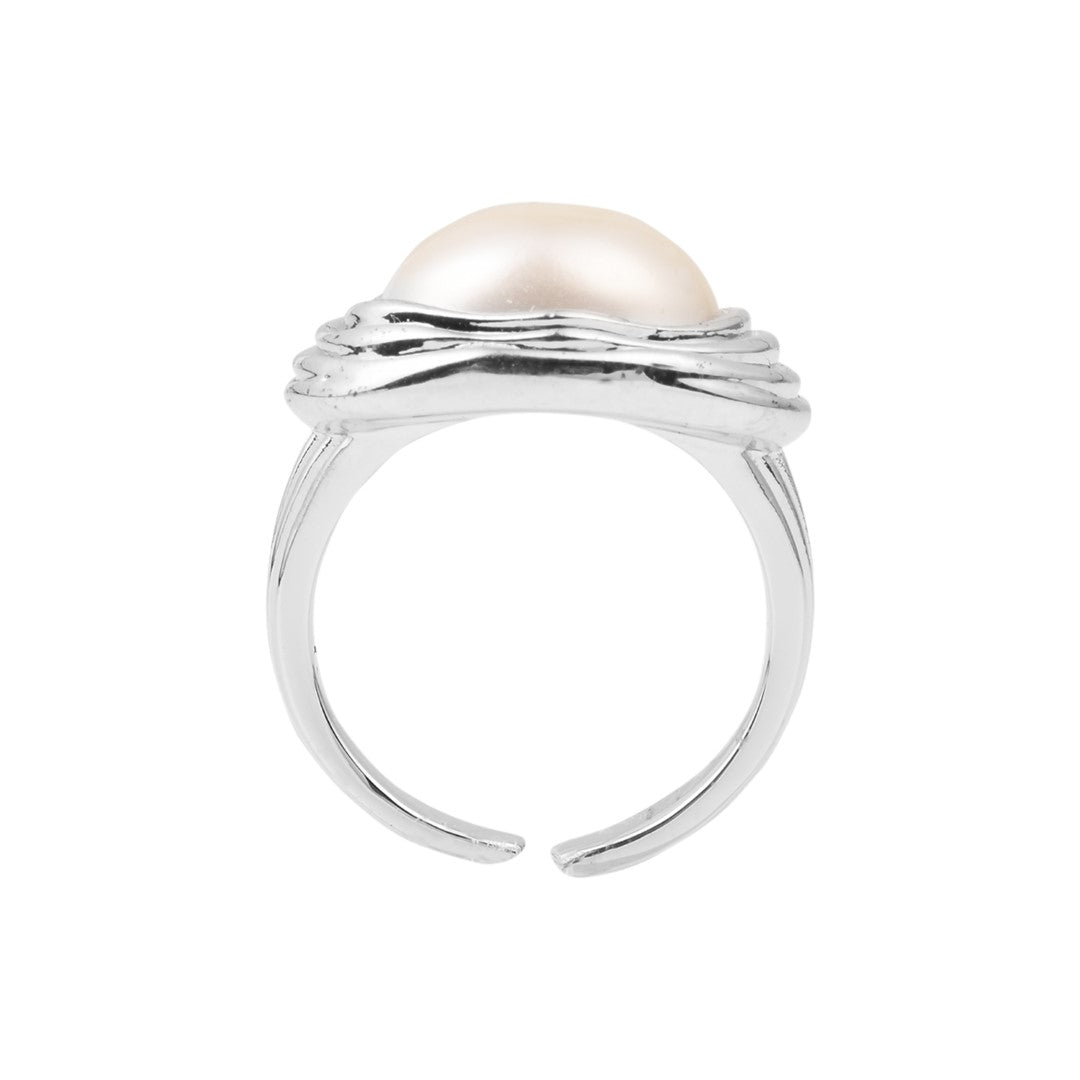 Silver Pearl Ring