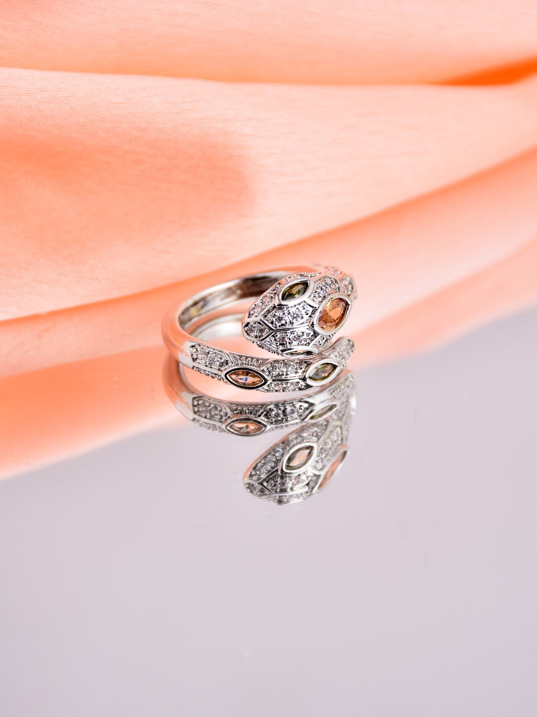 Serpent Shaped Adjustable Ring - Reenisaa