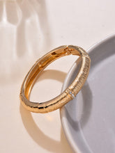 Brushed Stripe Gold Bangle