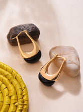 Black Jelly Hoops Earrings