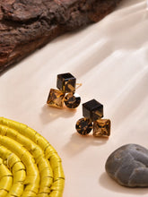 Amber Crystal Stud Earring