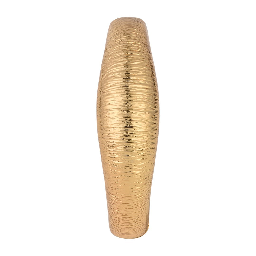 Brushed Adjustable Stripe gold bangle