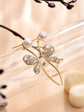 Butterfly wings Pearl Crystal Earring