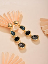 Blue Mixed Shape Gem Drop Earring