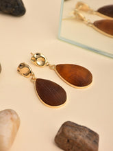 Amber Resin drop earrings