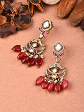 Gulizaar Red Kundan Earring
