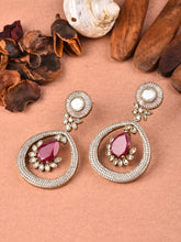 Gleaming Red Petal Drop Earring