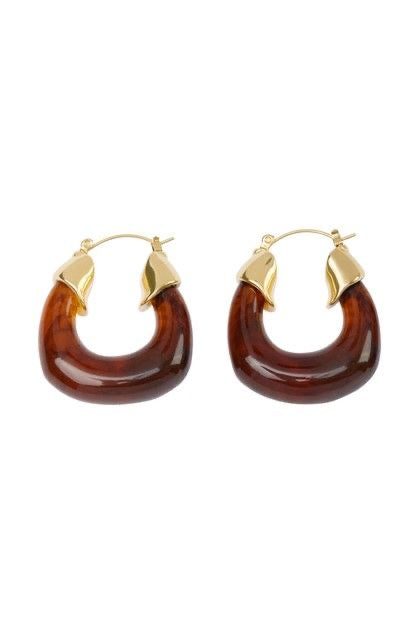 Chunky Amber Statement Hoops