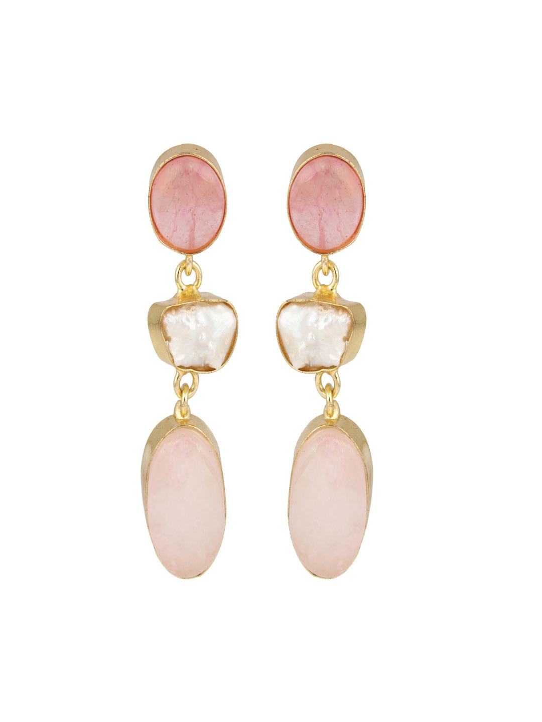 Blush Pearl Bloom Drop Earrings
