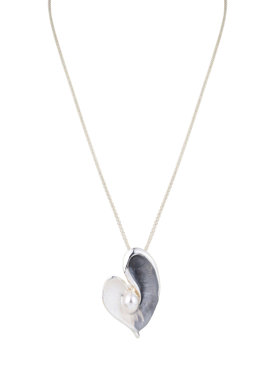 Silver Mist Heart Necklace Set - Reenisaa