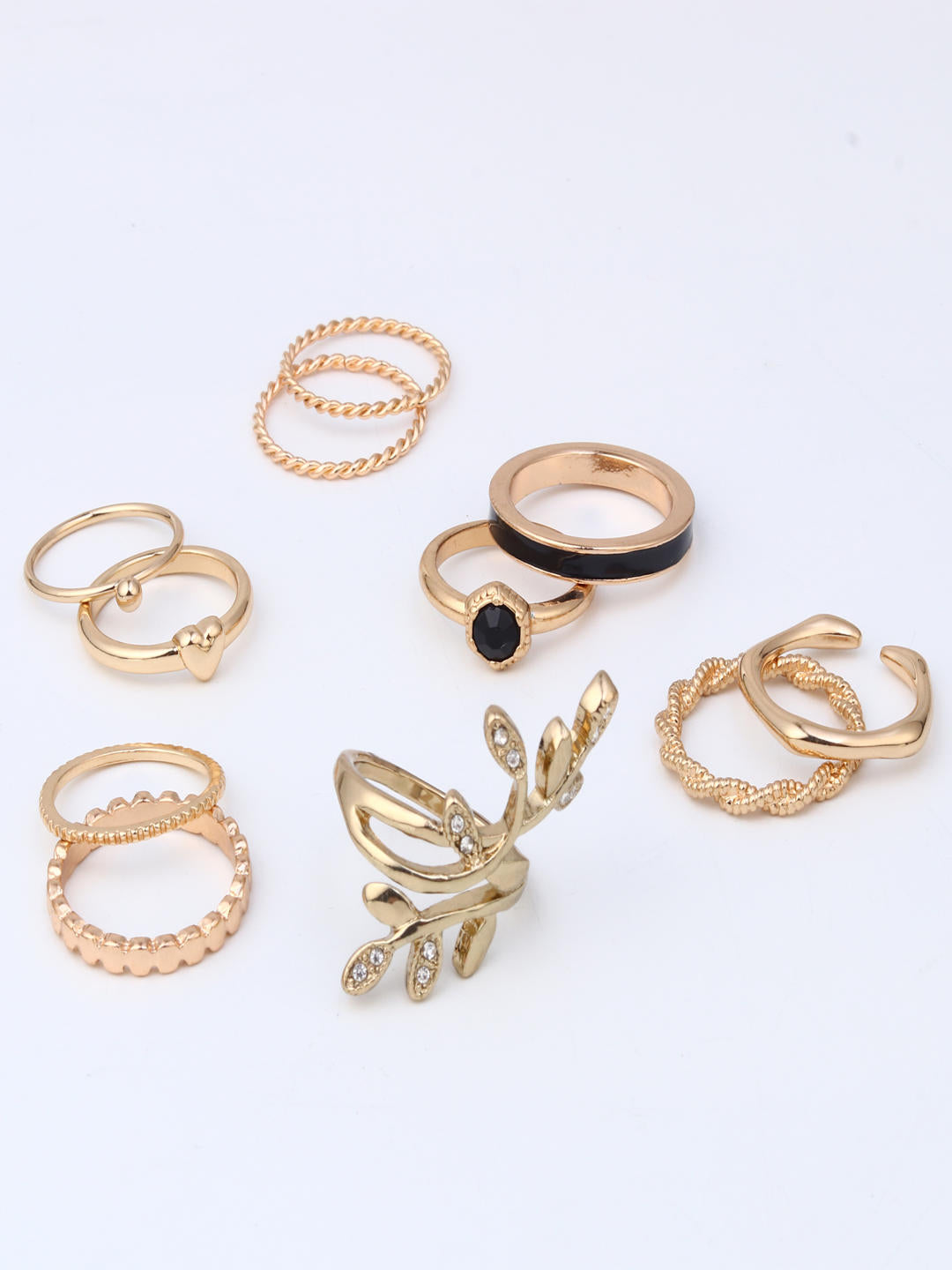 Serene Bloom Stack Ring Set