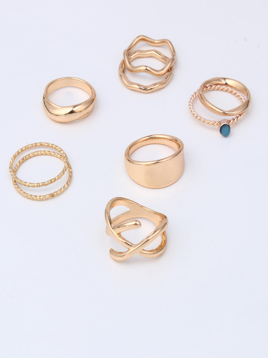 Sculpted Harmony Ring Set