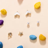 Kids' Ocean Dream 925 Silver Stud Trio - Whale Tail & Starfish