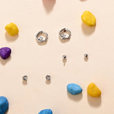 Everyday Silver Essentials Earring Set (925 Silver, 3-Pair)