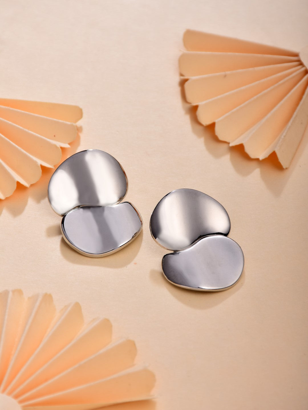 Silver Drop Earrings with Rhodium Plating - Reenisaa