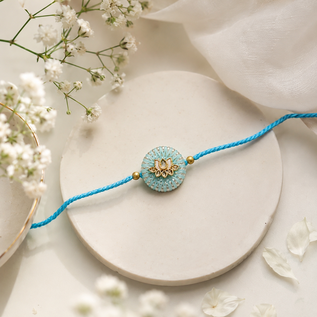 Lotus Grace & Tree of Life Rakhi Set – Handcrafted Designer Rakhi Combo for Brother