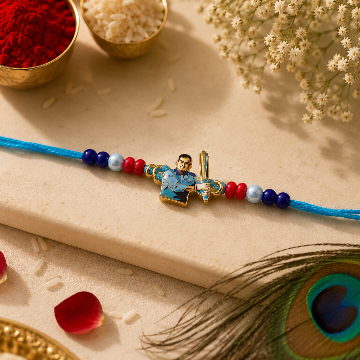 Sports Fan Rakhi Set – Football & Cricket Designer Rakhi for Raksha Bandhan