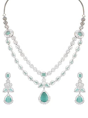 Serene Mint Elegance Necklace Set