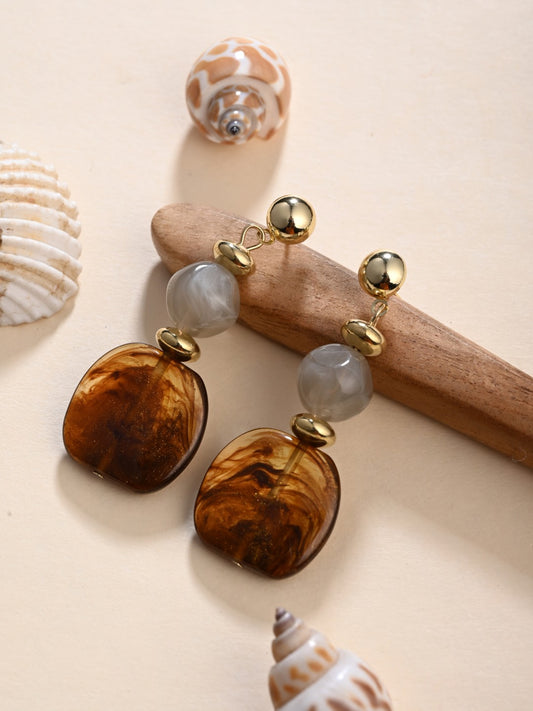 Mocha Drift Drop Earring