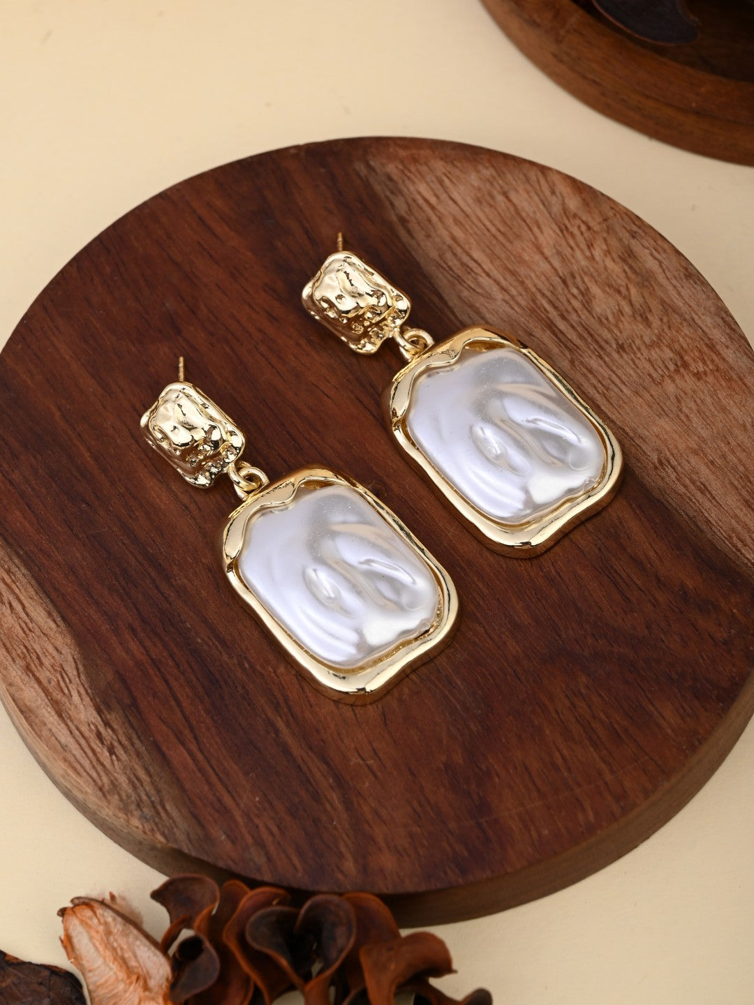 Molten Pearl Drop Earrings