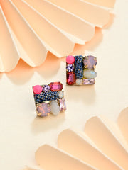 Aurora Mosaic Multi-Stone Stud Earrings