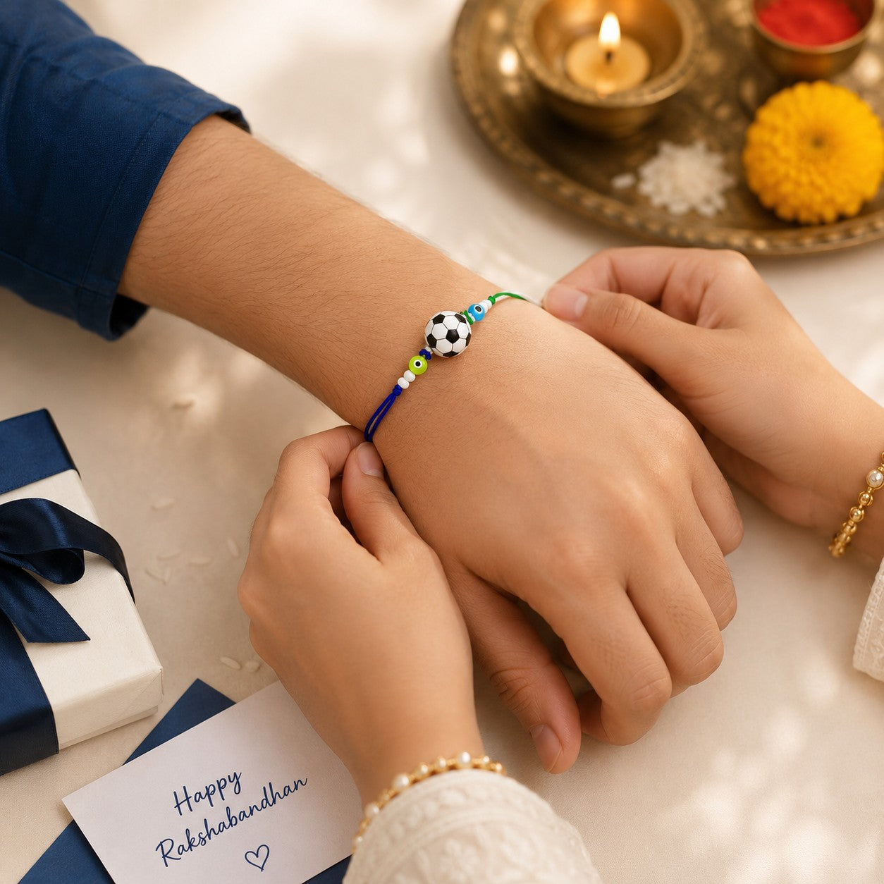 Superhero & Soccer Rakhi Set for Kids | Fun Rakshabandhan Duo