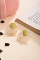 OLIVE MIST STUD EARRING