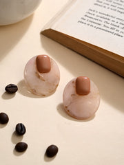MOCHA SWIRL STUD EARRING