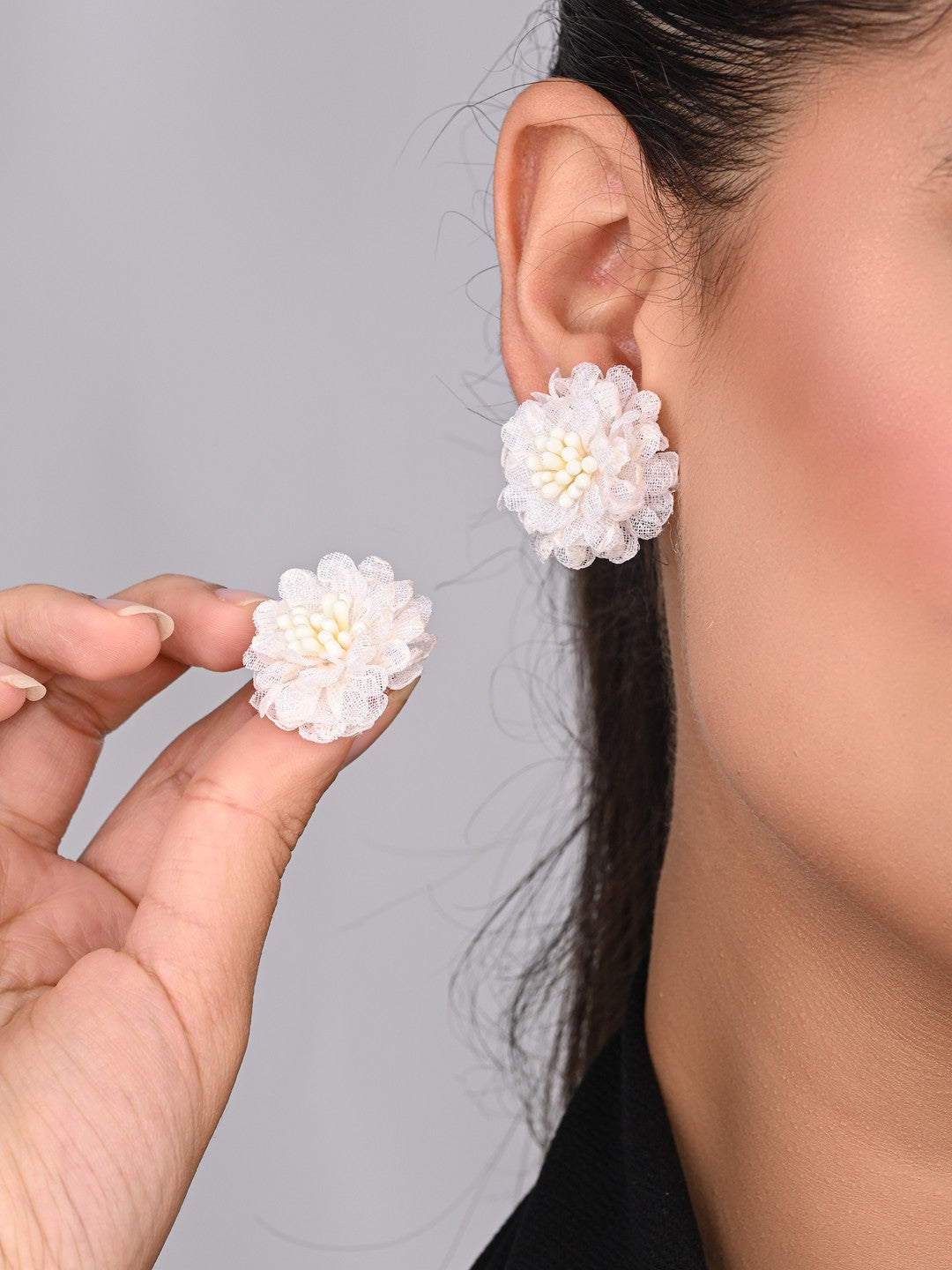 Ivory Daisy Bloom Studs