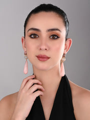 Blush Pink Gemstone Cascade Drop Earrings