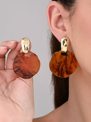 Burnt Amber Swirl Earrings