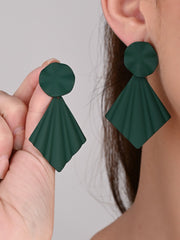 Forest Green Petal Pop Fan Earrings