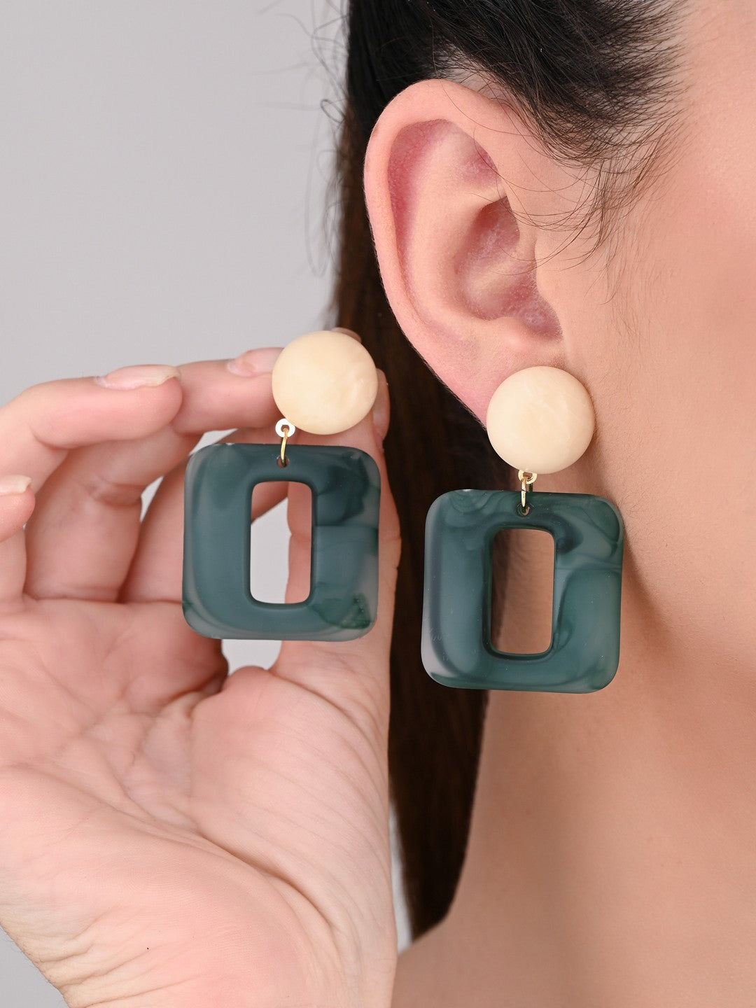 Marine Frame Drop Earrings