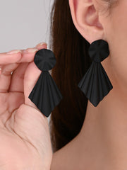 Black Petal Pop Fan Earrings