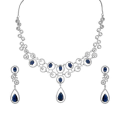 Twilight Blue Diamond Necklace Set