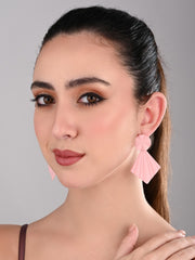 Blush Pink Petal Pop Fan Earrings