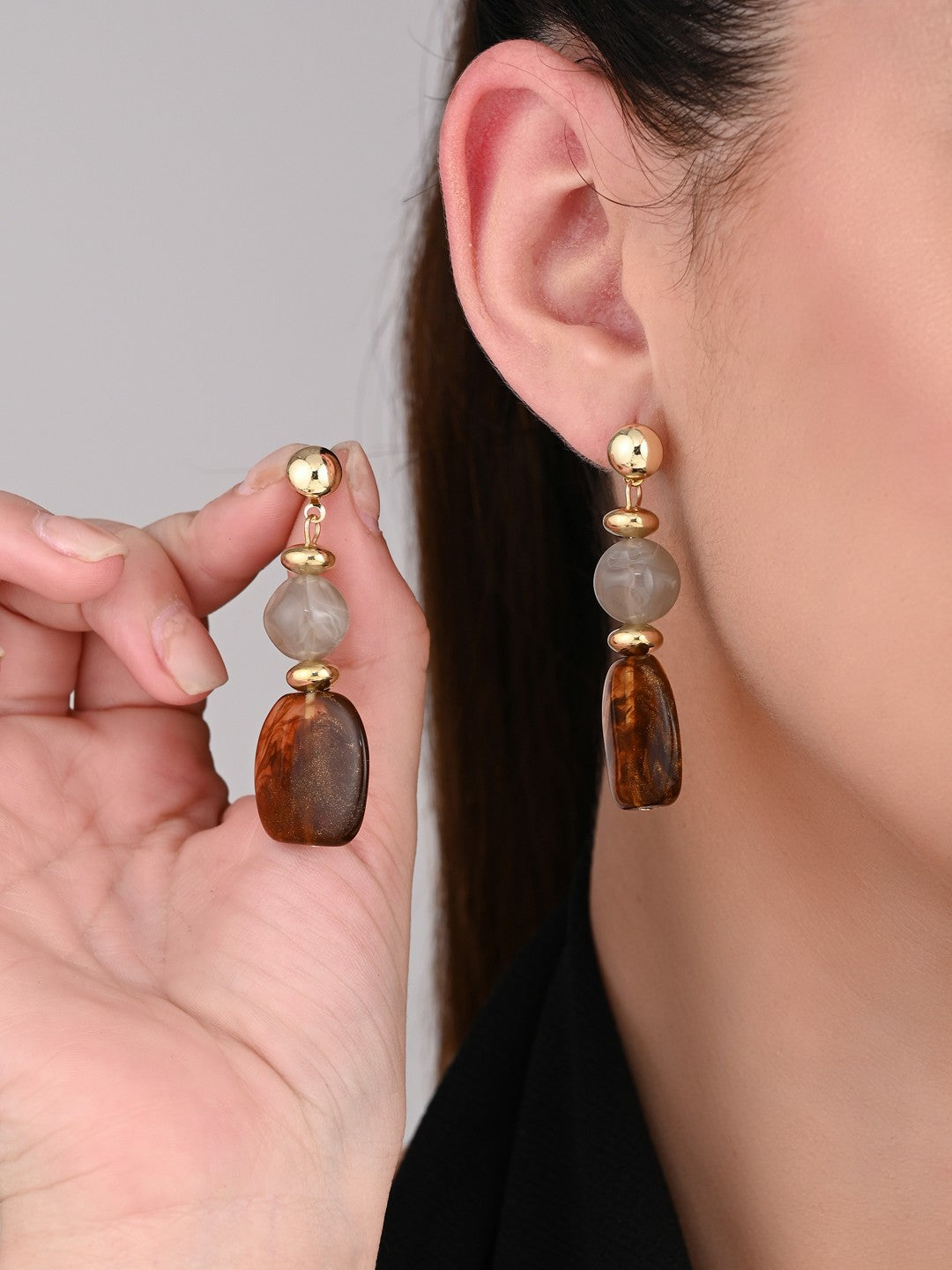 Mocha Drift Drop Earring