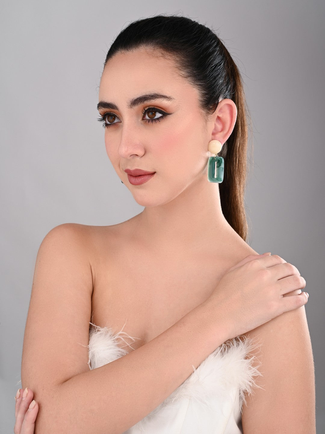 Marine Frame Drop Earrings