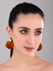 Burnt Amber Swirl Earrings