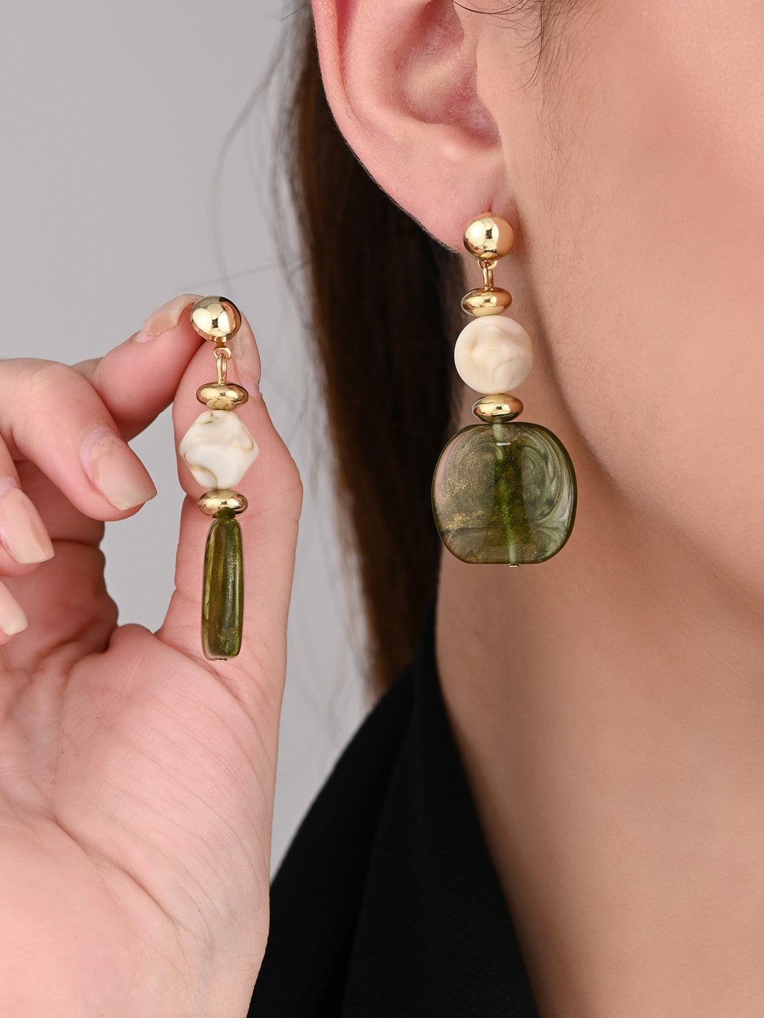 Emerald Tide Drop Earring