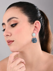 Aqua Blue Glaze Drop Earring