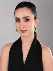 Meadow Green Swirl Earring