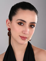 Amber Eclipse Drop Earrings