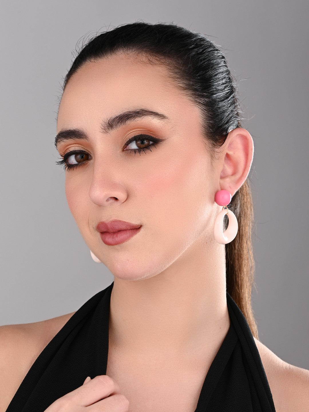 Blush Pink Swirl Earring
