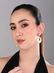 Blush Pink Swirl Earring