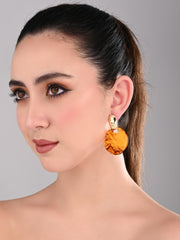 Burnt Amber Swirl Earrings
