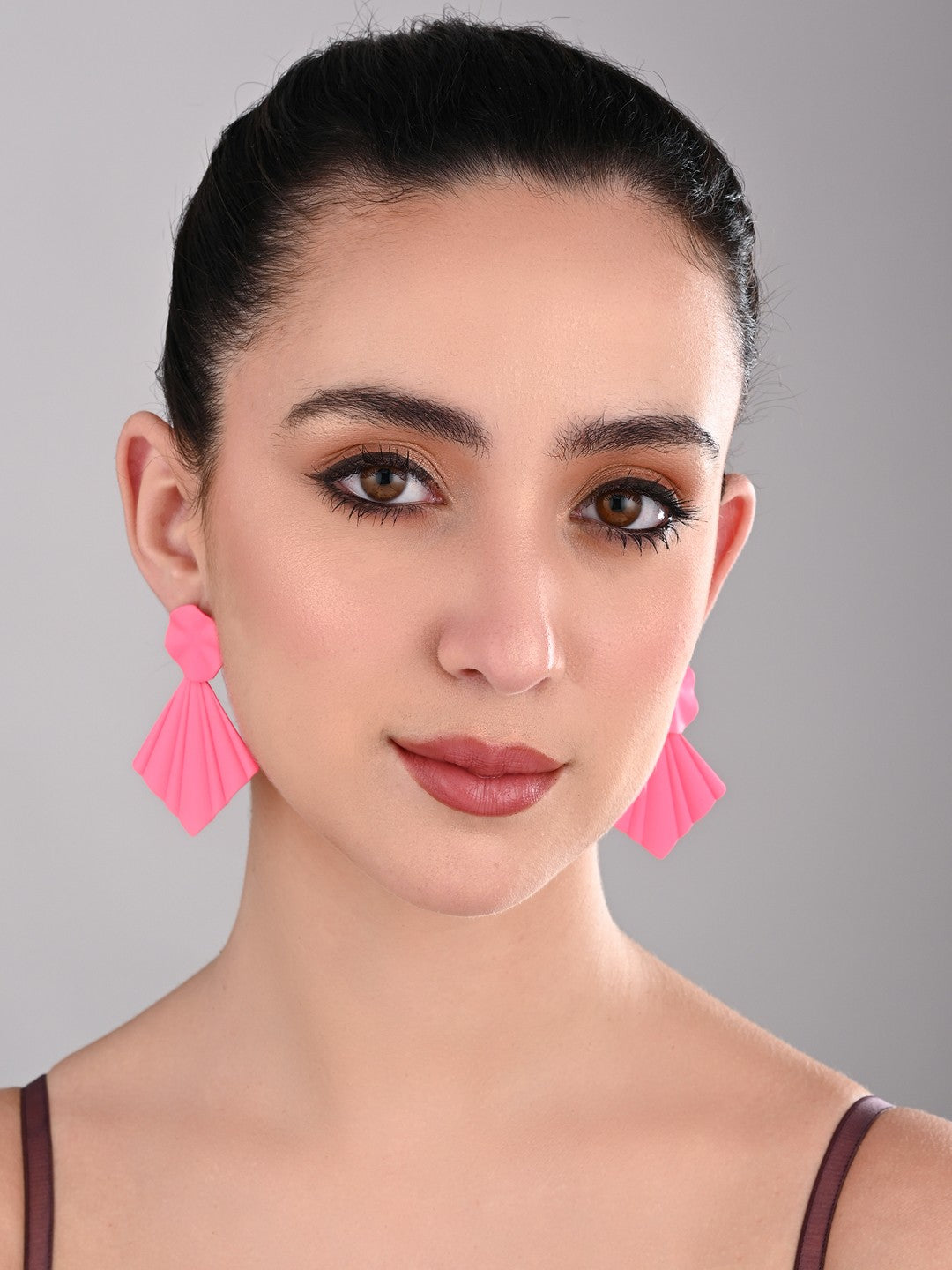 Hot Pink Petal Pop Fan Earrings