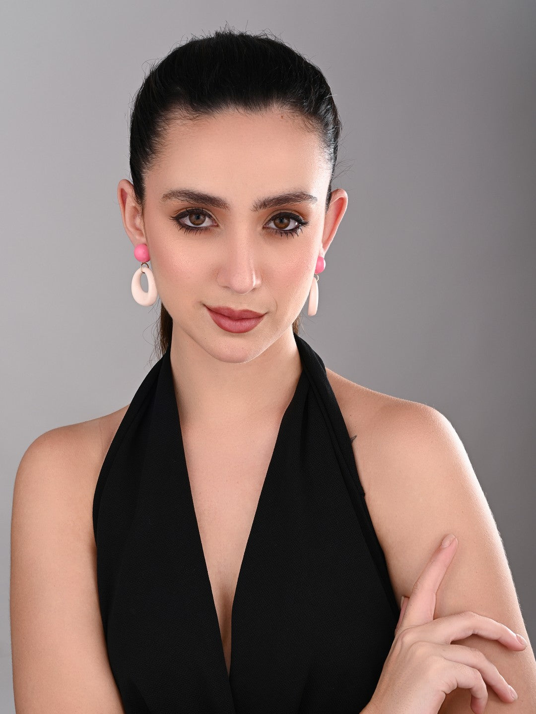 Blush Pink Swirl Earring