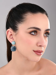 Aqua Blue Glaze Drop Earring